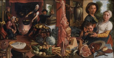 De vette keuken. Voluptas Carnis door Pieter Aertsen